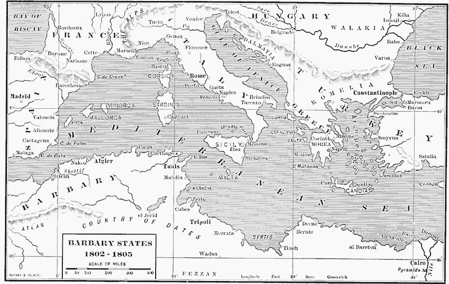 Barbary States Map