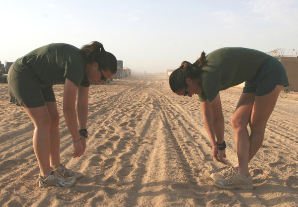 Just because Marines do it does not make it right. Warm up first, stretch after.