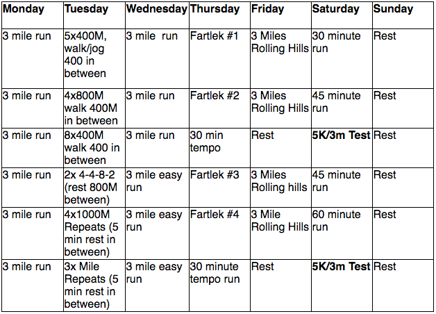 Running Plan
