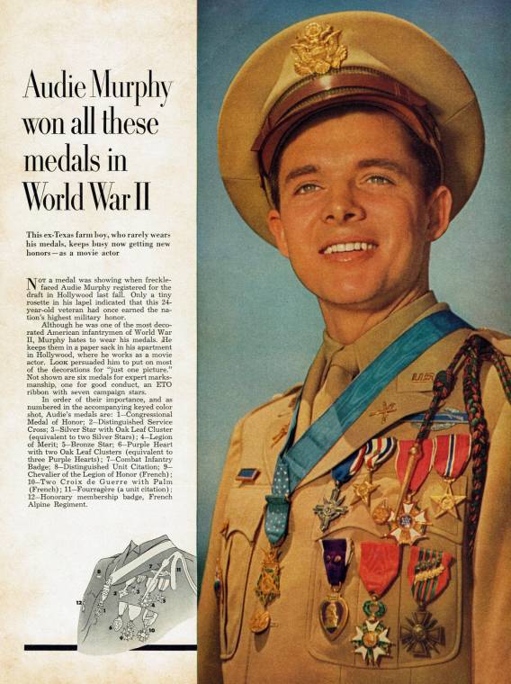 Audie Murphy Soldier Marine Mustang Officer Battlefield Commission